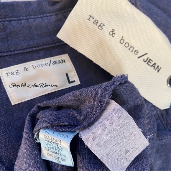 Rag & Bone NWT oversized chambray pullover top *shop@iamwarrior - Picture 9 of 10
